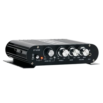 ST-838 HI-fi Ojačevalec 2.1 Channel Avto MP3 Mini Amp Vhod AUX Visok In Nizek Bass Prilagoditev Super Bass 20Wx2+40 W Ojačevalnik Trajne