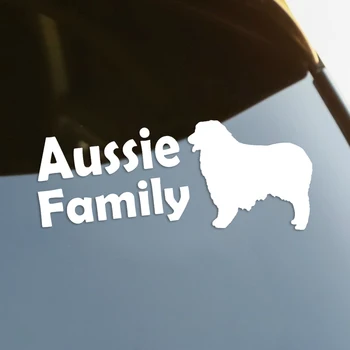 Aussie Družinski Pes Die-Cut Vinilne Nalepke Avto Nalepke Nepremočljiva Auto Decors na Avto Telo Odbijača Zadnje Okno Laptop #S60307
