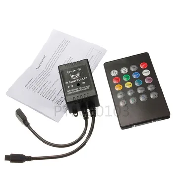 USB 5V Mini 24 Tipko RGB LED Krmilnik 3Key Mini Nadzor Simpl Dimmer Za 5050 3528 2835 5V RGB LED Trakovi Luči 4Pin