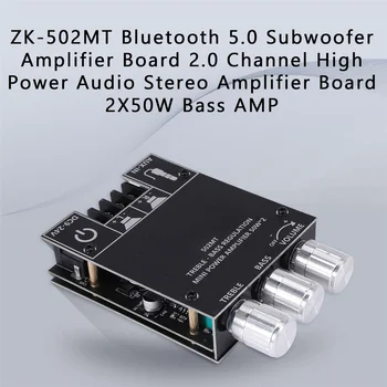 ZK-502MT Bluetooth 5.0 Subwoofer Ojačevalnik Odbor 2.0 Channel High Power Audio Stereo Ojačevalnik Odbor 2X50W AMP Bass