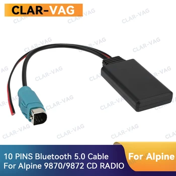 Za Alpski za Alpine KCE-236B CDE-9872 Avto Bluetooth 5.0 Modul, Sprejemnik Adapter Radio Stereo AUX Kabel Adapter