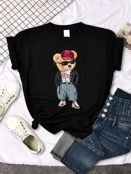 Medvedek JE Moda Obleko Dan Natisni T-Shirt Hip Hop Vse-Matchtshirt posameznikove Ustvarjalnosti, T-Majice Ustvarjalnost Tshirts