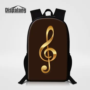 Glasbeno Noto Vzorec Schoolbags Za Študente Fantje Dekleta Modni Nahrbtnik 16-Inch Veliko Otrok Dnevno Bagpack Sac A Dos