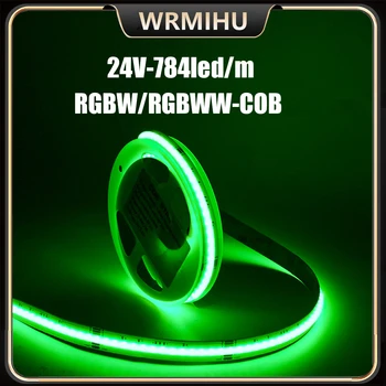 5m DC24V 4In1 784leds/m RGBW/RGBWW 4In1 Visoko Gostoto Ne Temen Področju Glare COB Okrasite Svetlobni Trakovi Smart WiFi Tuya APP Nadzor