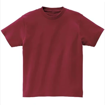 T-shirt 100% Bombaž Visoke Kakovosti Tee Srajce Klasična Bela Burgundija Poletne Majice Poletje Bistvene