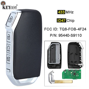 KEYECU 434MHz ID47 Čip FCC ID: FOB-4F24 PN: 95440-S9110 brez ključa-Go Smart Remote Tipko Daljinskega Ključni Fob za Kia Telurid 2019-2022