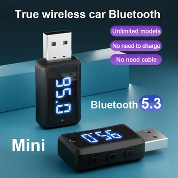 USB Brezžični Avto FM Oddajnik Sprejemnik Bluetooth, Združljiva Mini USB Power Komplet za Prostoročno Klicanje FM Radio, Auto Dodatki