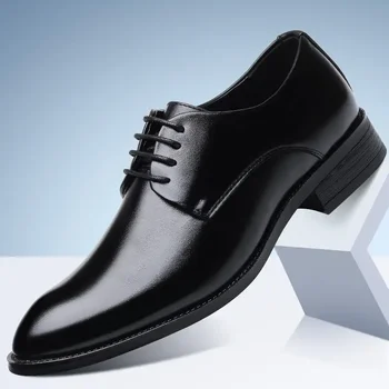 Obleko Čevlje Moške Črne Poslovni Modni Čevlji za Moške Priložnostne Čevlji Usnjeni Čevlji Moški Martin Čevlji Britanski Moški Poročni Čevlji Sho