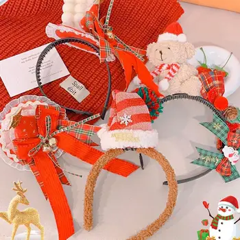 Božič Božič Glavo Vesel Chritmas Pribor Za Lase Antler Lase Posnetek Hairband Ostra Santa Claus Lase Hoop Kostum Prop