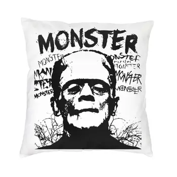 Pošast Frankenstein Blazine Pokrov 45x45cm Doma Dekor Tiskanje Halloween Karloff Dracula Grozo Vrgel Vzglavnik za Kavč