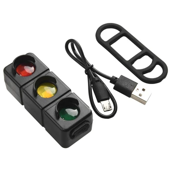 Kolesarjenje Varnost Zavarovane s Trajno Kolo Rep Svetlobe USB Polnilne Nepremočljiva Prihaja z Več Načini Razsvetljavo