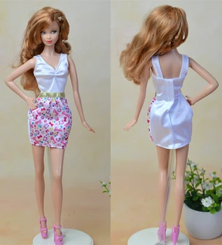 Roza & White Enem Kosu Vzročno Nositi Obleko Za Barbie Lutke Urad Dama Obleko Lutka Obleko Za 1/6 BJD Lutka Pribor Otroci Igrače