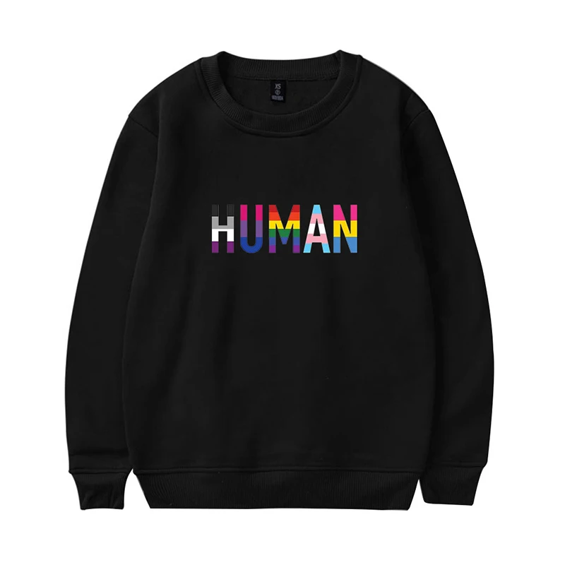 Človeška Ljubezen Zmaga LGBT Lezbijke, Geji Mavrica Hoodies Puloverju Hip Hop O-vratu Hoodie Moški Ženske Capless Sweatshirts Oblačila