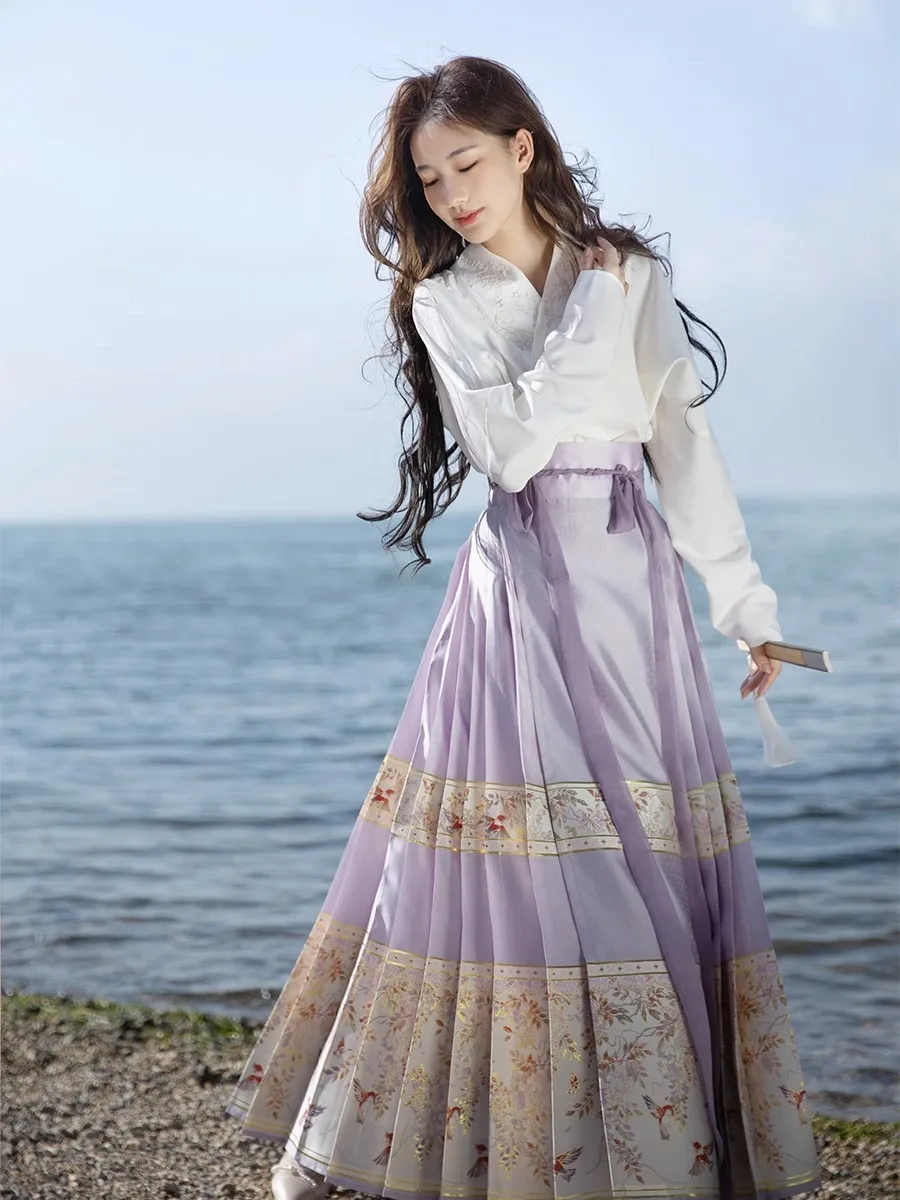 Ženska Obleke Letnik Kitajske Tradicionalne Ming Slog Hanfu Konj Obraz Telovnik Krilo Delo Kul Ženska Pomlad Poletje Fotografij